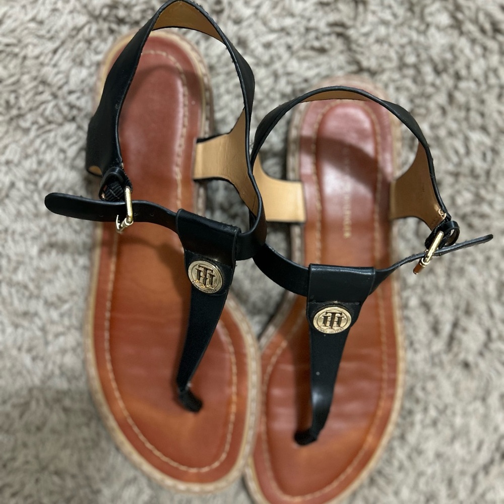 Black Leather Sandals